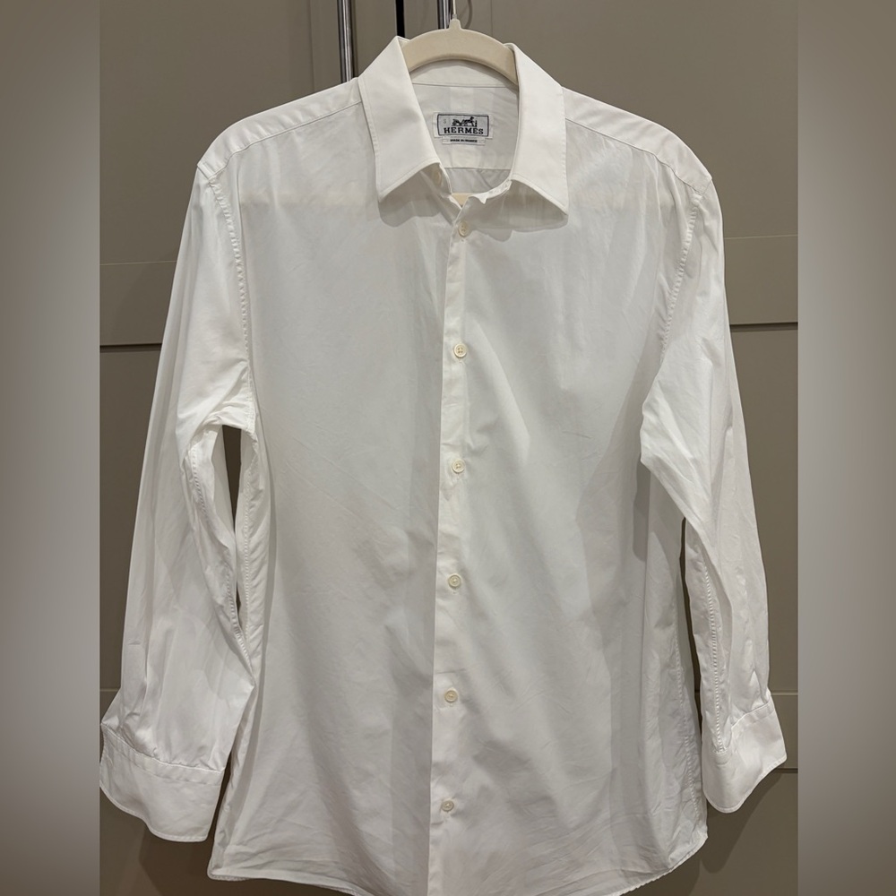 Men’s Hermes fitted dress shirt